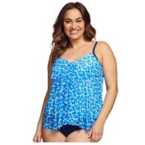 Mazu swim Vibrant Blue Animal Print Swim Top 20W # 192
